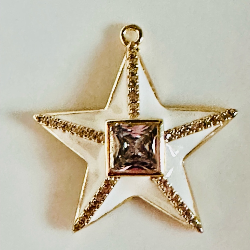 Gold and White Star Pendant